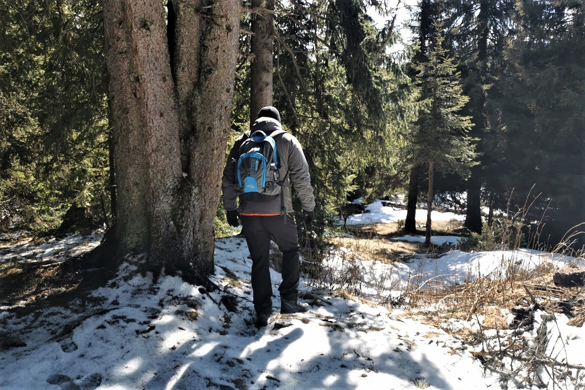 Shoulder bag or small hiking pouch