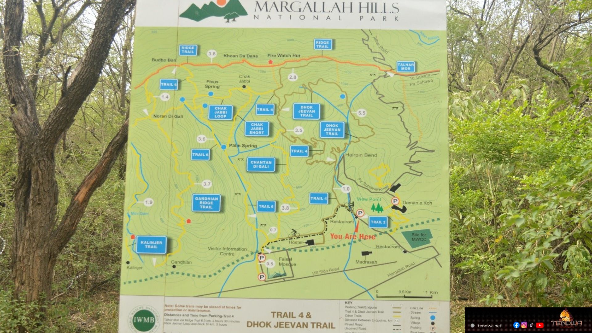 Map and Gate of trail 4 Islamabad