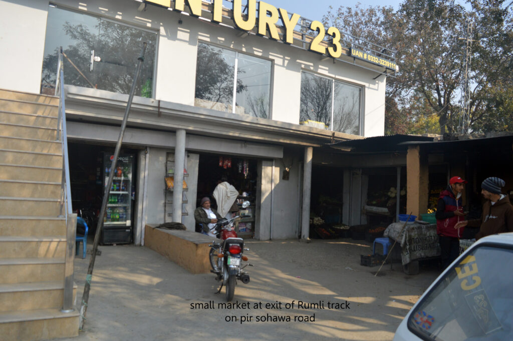 small market at pir sohawa road (exit of Rumli track Islamabad)